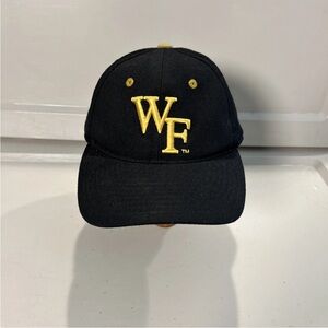 VTG Wake Forest Demon Deacons 100% Wool Fitted Hat Sz 7 1/8 Embroidered NCAA